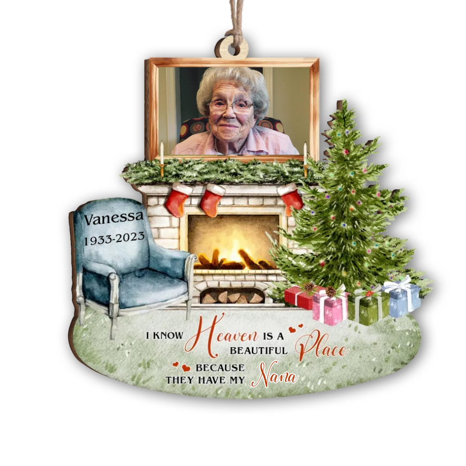 I Know Heaven Is A Beautiful Place - Personalized Shape Ornament - Memorial Christmas Gift