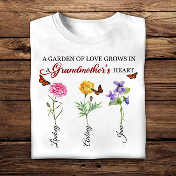 Garden Of Love - Personalized Shirt - Loving, Birthday Gift For Grandma, Grandmother, Mom