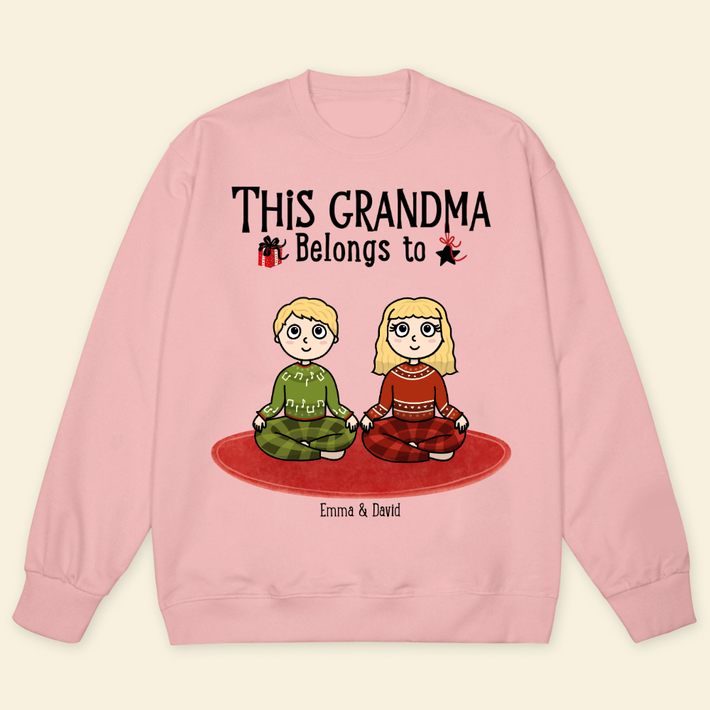 This Grandma Belong To Grandkids - Personalized Sweatshirt - Gift For Grandma, Grandpa, Christmas Gift