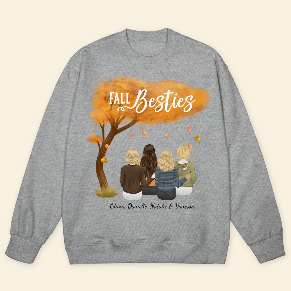 Fall Bestie - Personalized Sweatshirt - Gift For Bestie, Friends, Fall Season, Autumn Gift