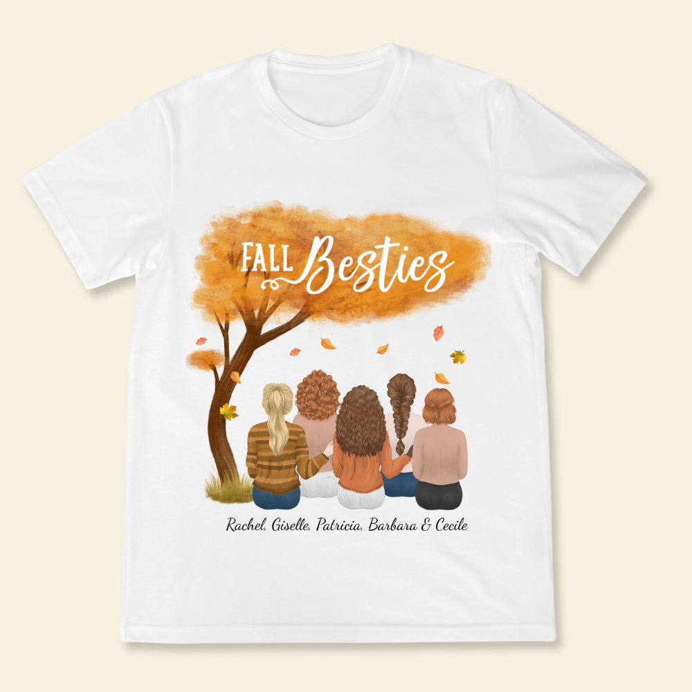 Fall Bestie - Personalized Shirt - Gift For Bestie, Friends, Fall Season, Autumn Gift