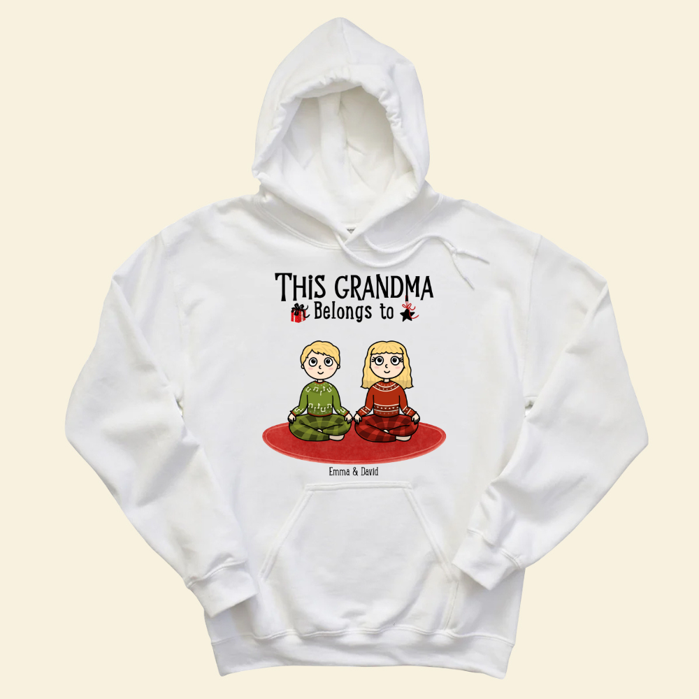 This Grandparents Belong To Grandkids - Personalized Hoodie - Gift For Grandma, Grandpa, Christmas Gift