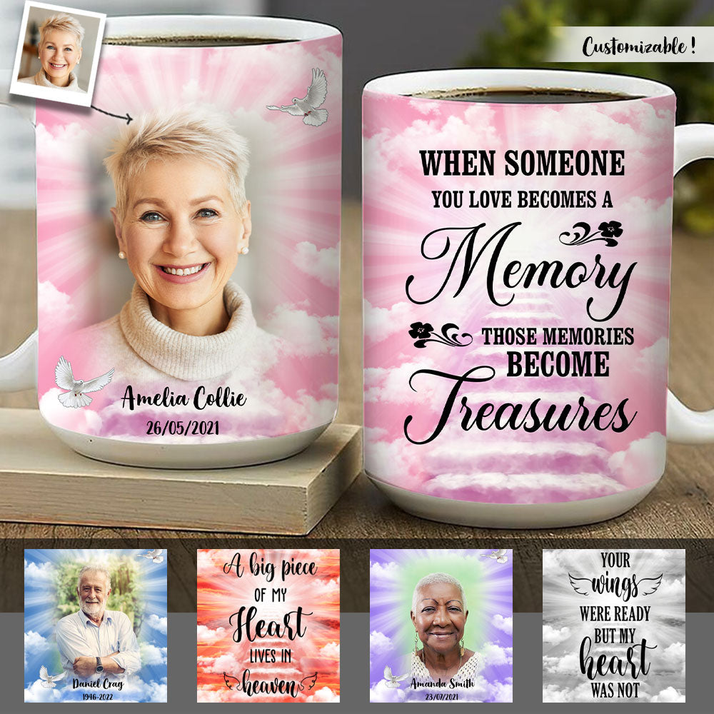 Loving Memories I Will Miss You Until We Meet Again - Personalized Photo Edge To Edge Mug - Memorial