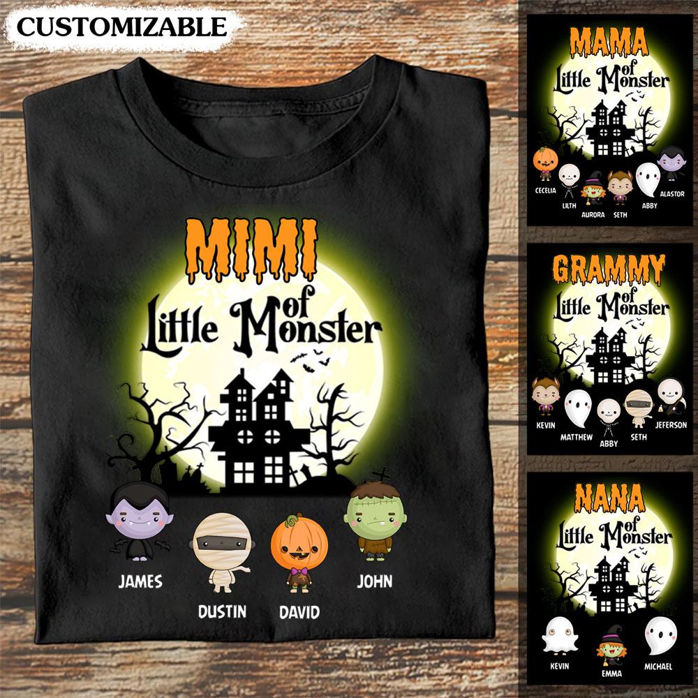 Halloween Night With Little Monsters Gift For Family Parents Grandma Papa Personalized Apparel