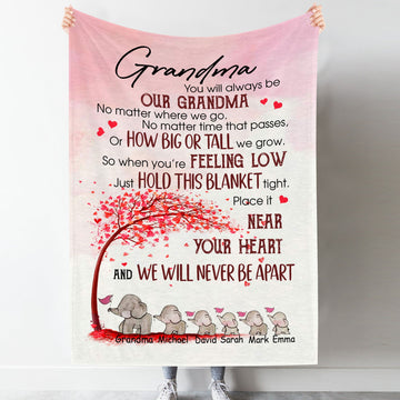 You Will Always Be Our Grandma - Personalized Blanket - Gift For Grandma