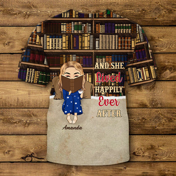 Book, Personalized 3D All Over Print Shirt, Reading Chibi Girl Just A Girl Who Loves Books