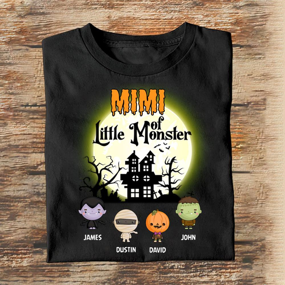 Halloween Night With Little Monsters Gift For Family Parents Grandma Papa Personalized Apparel