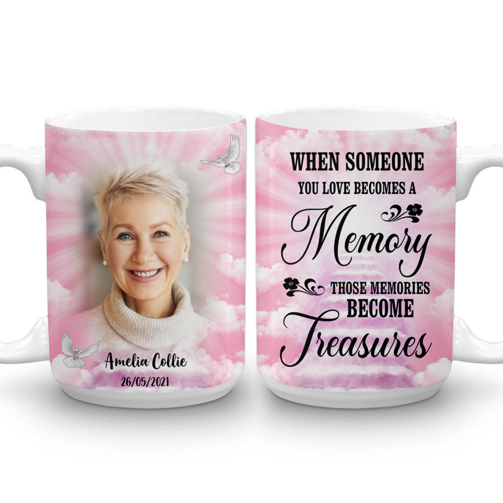 Loving Memories I Will Miss You Until We Meet Again - Personalized Photo Edge To Edge Mug - Memorial