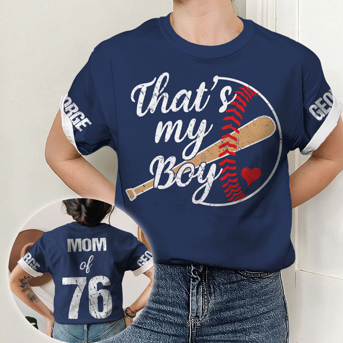 That's My Boy Baseball Mom - Personalized 3D All Over Print Shirt - Gift For Mom