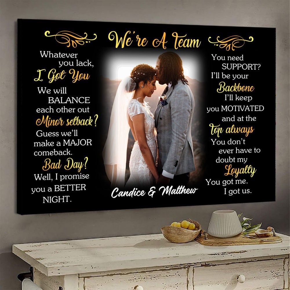 Whatever You Lack Custom Photo Canvas Gift For Couple