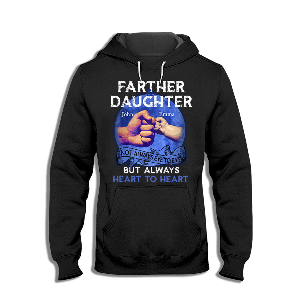 Father & Daughter Always Heart To Heart Personalized Apparel Gift For Father