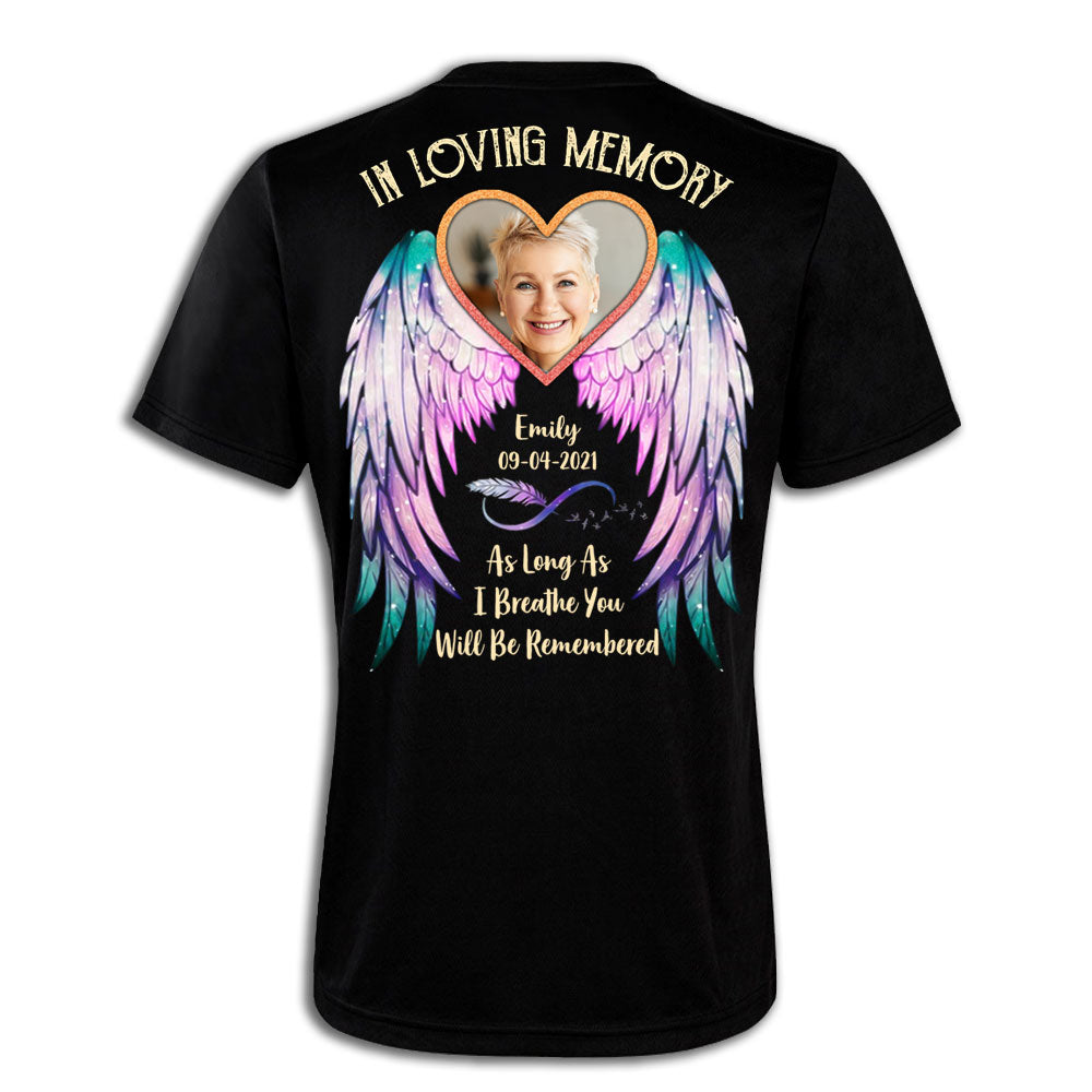 Guardian Angel Wings Have My Back - Personalized Back Design Apparel - Memorial