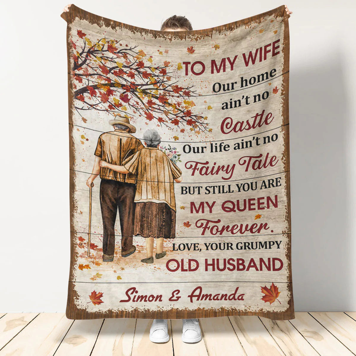 Best Valentine Gift For Girlfriend, Our Home Ain't No Castle Personalized Blanket - Gift For Couple