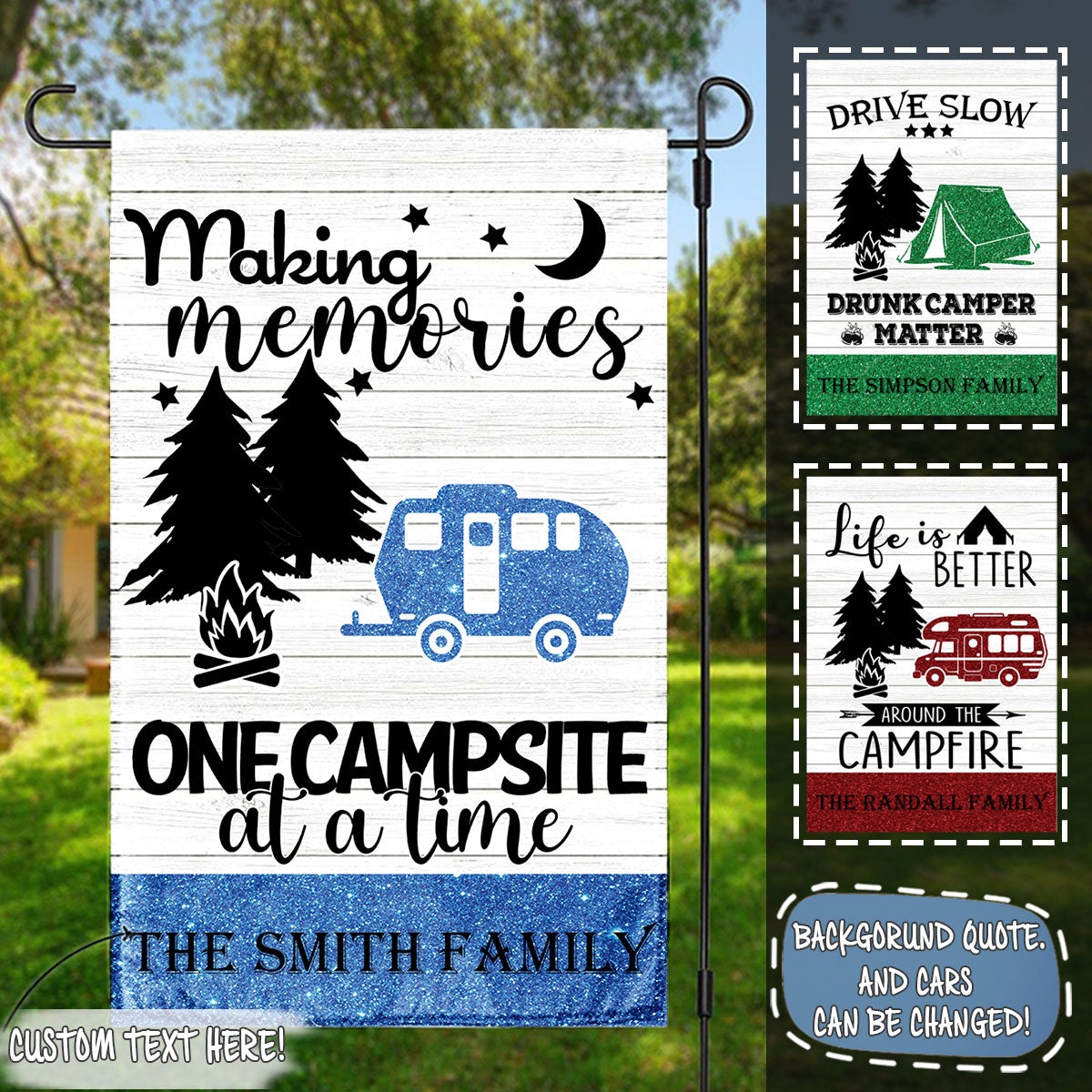 Making Memories Personalized Flag Gift For Camping Lovers