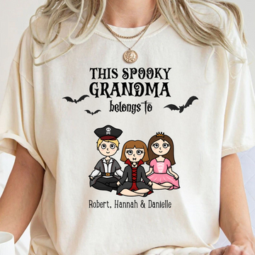 This Spooky Grandma Belongs To Grandkids - Personalized Shirt - Gift For Grandma, Halloween Season