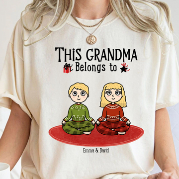 This Grandparents Belong To Grandkids - Personalized Shirt - Gift For Grandma, Grandpa, Christmas Gift