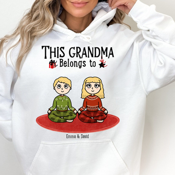 This Grandparents Belong To Grandkids - Personalized Hoodie - Gift For Grandma, Grandpa, Christmas Gift