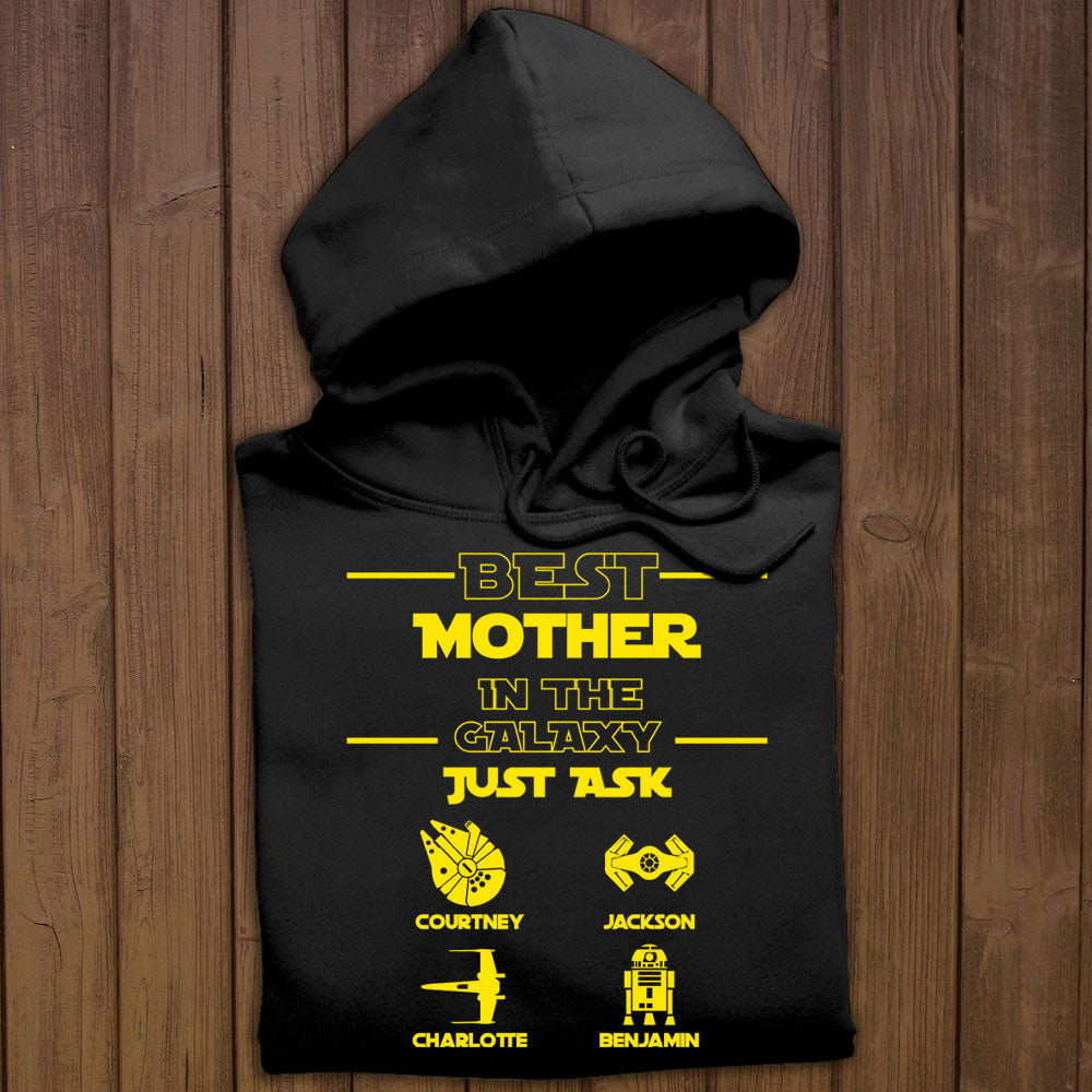 Star W Best Mom In The Galaxy - Personalized Apparel - Gift For Mom