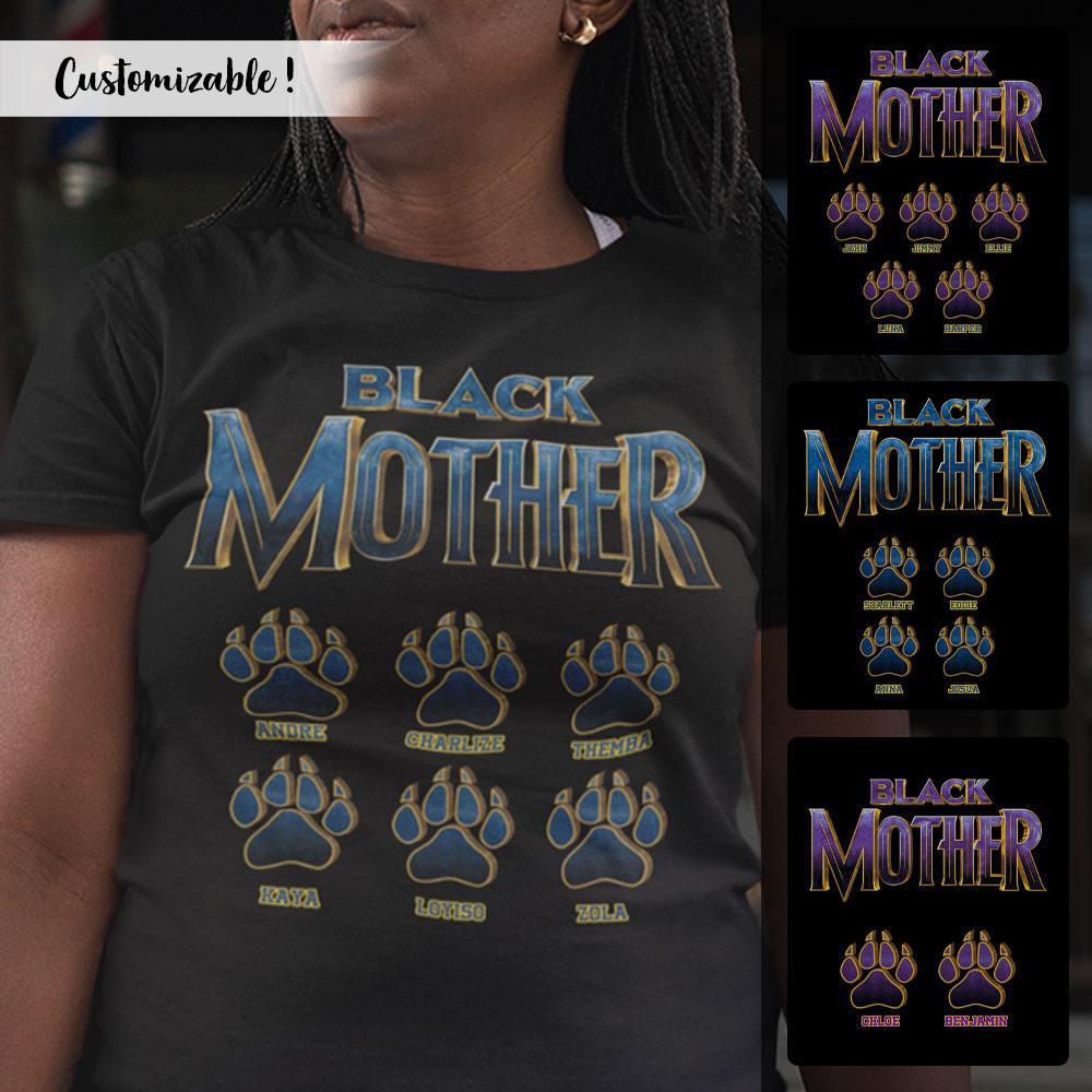 Black Mother Panther Personalized Apparel Gift For Mom