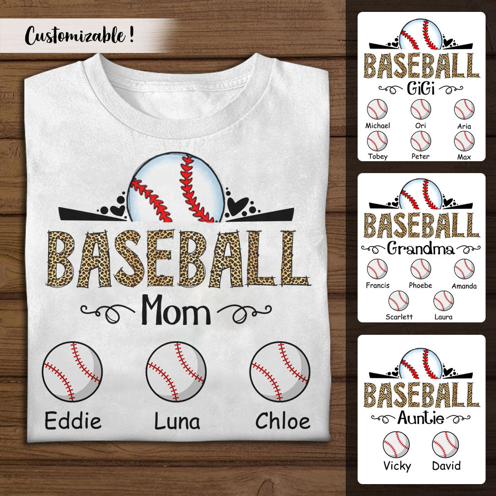 Baseball Mama Custom Name Apparel Gift For Mom