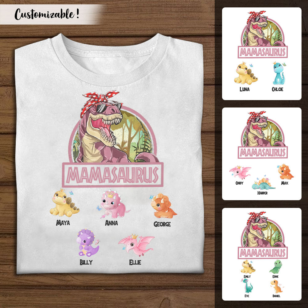 Mamasaurus Dinosaur Personalized Apparel Gift For Mom