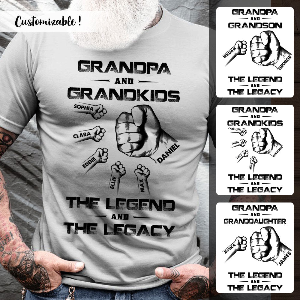 Grandpa & Grandson The Legend And The Legacy Apparel - Gift For Grandfather