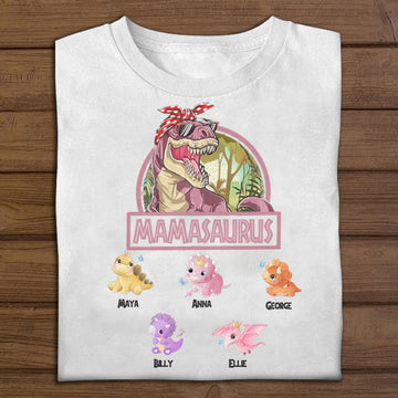 Mamasaurus Dinosaur Personalized Apparel Gift For Mom