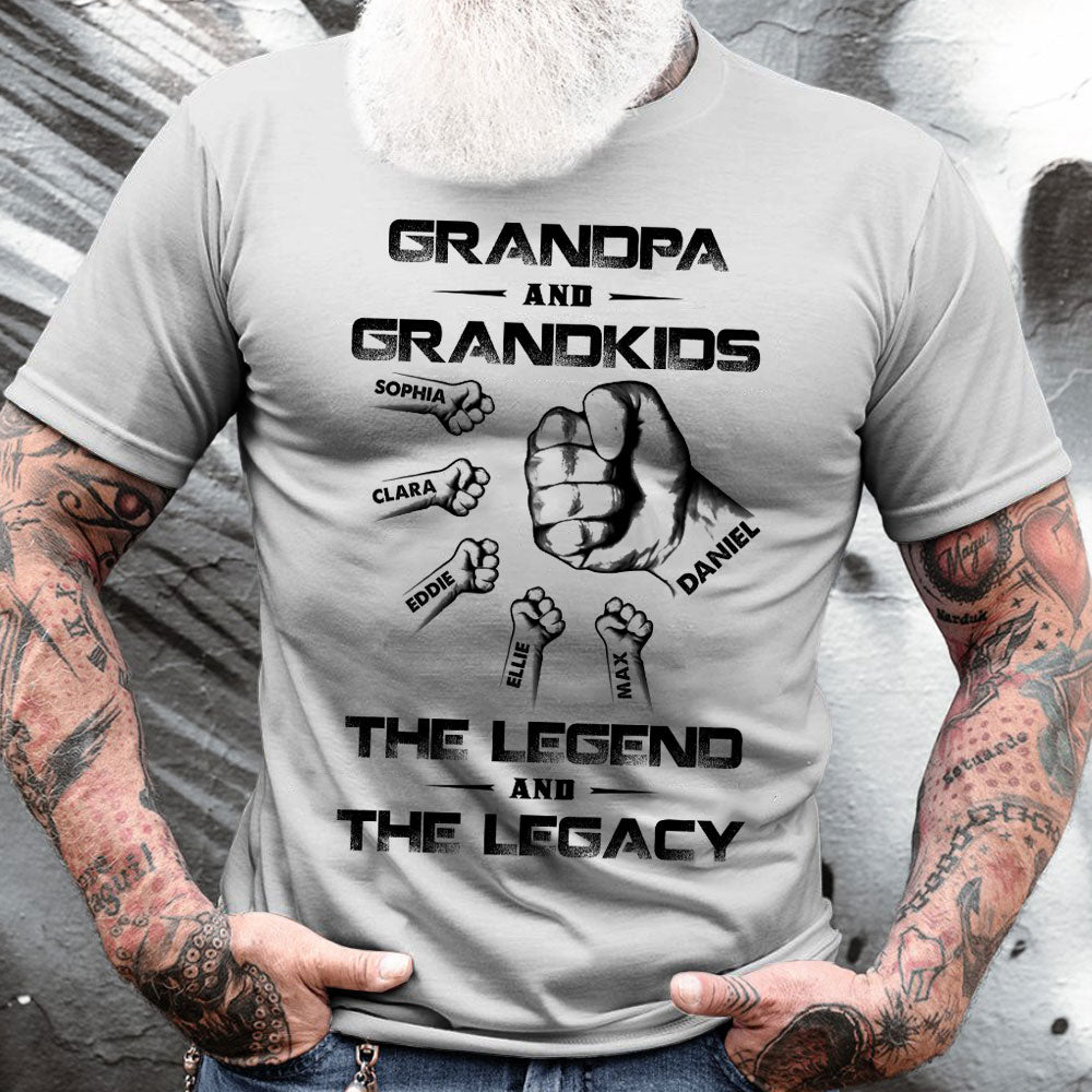 Grandpa & Grandson The Legend And The Legacy Apparel - Gift For Grandfather