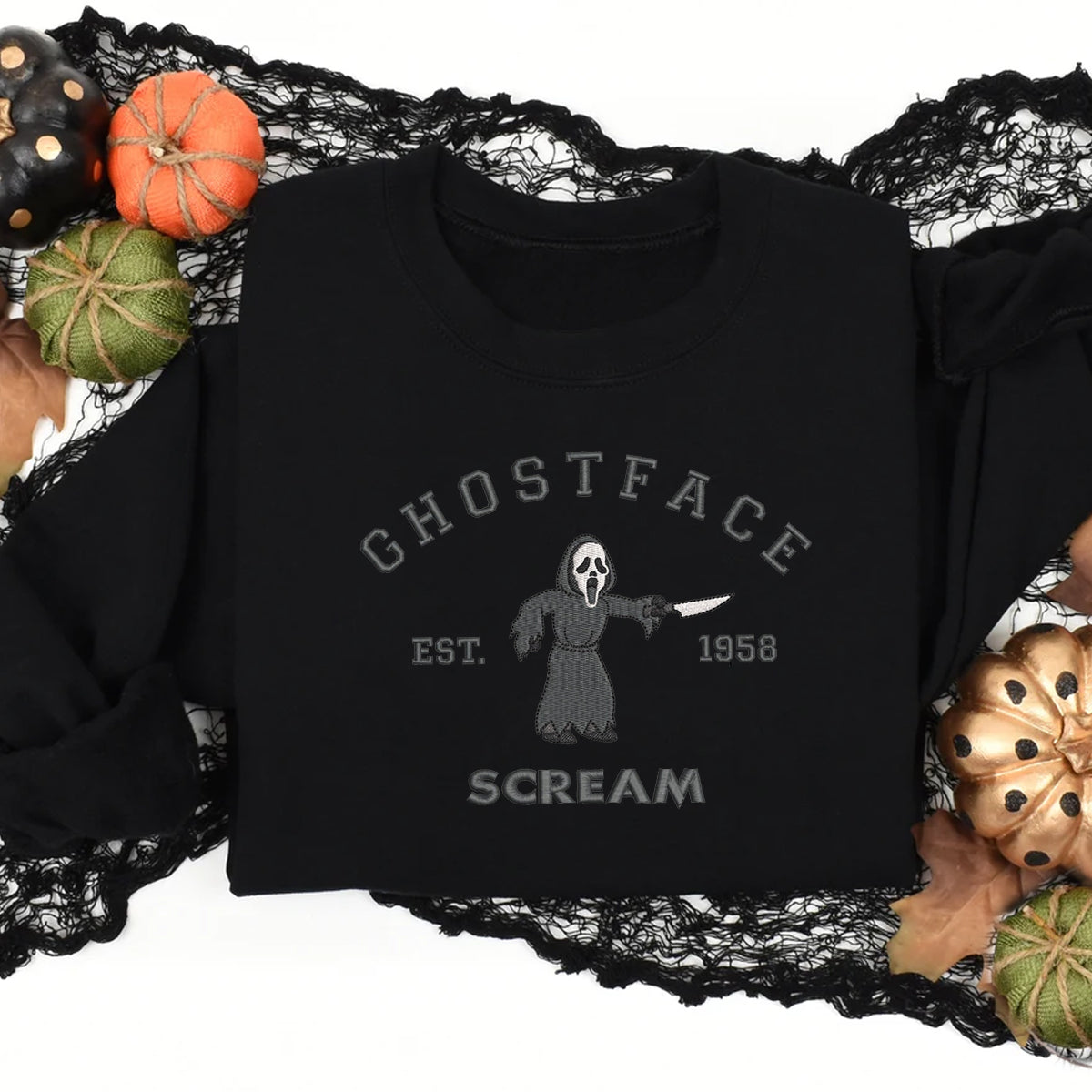 Ghost Face Scream - Embroidered Shirt - Gift For Friends, Halloween