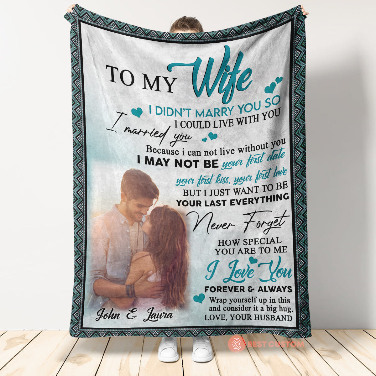 Gift For Wife Blanket, Wolf To My Wife Never Forget How Special You Are To Me Upload Photo