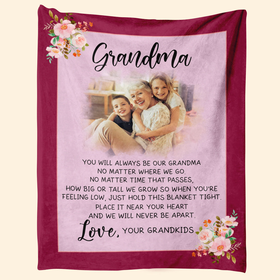 You Will Always Be Our Grandma - Personalized Blanket - Birthday, Mother's Day Gift For Mom, Grandma, Nana, Gigi