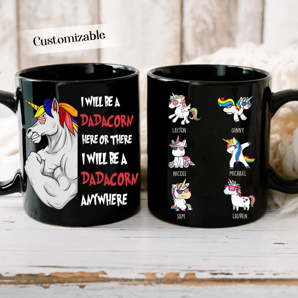 I Will Be A Dadacorn Personalized Mug Gift For Father