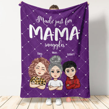 Mama Snuggles - Personalized Blanket - Loving, Birthday Gift For Mom, Mother's Day