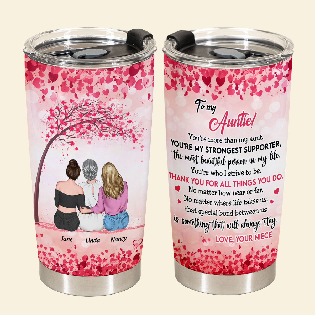 You're More Than My Aunt - Personalized Tumbler - Loving, Birthday, Gift For Auntie, Aunt