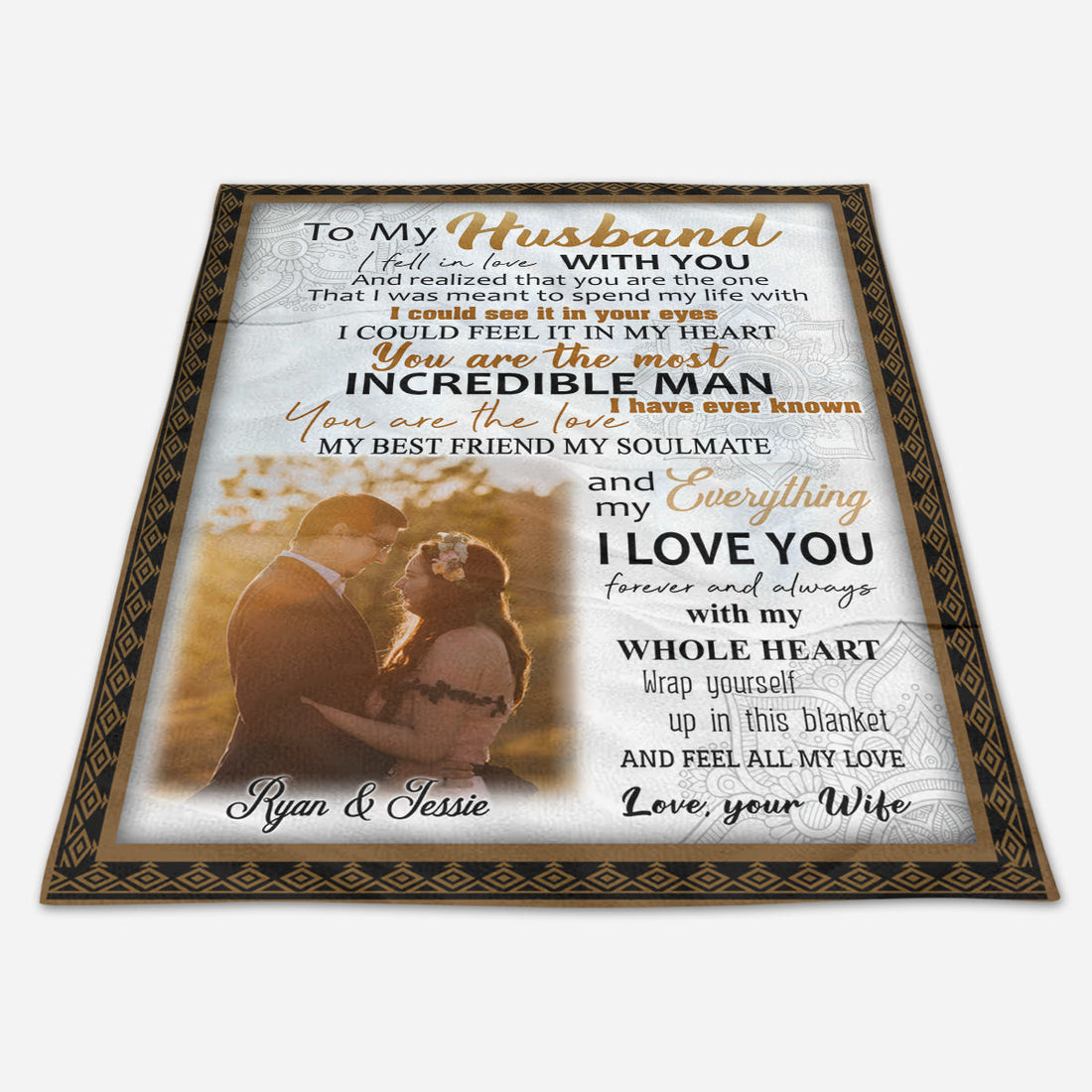 Best Valentine Gift For Husband, You Are The Most Incredible Man Upload Photo Blanket