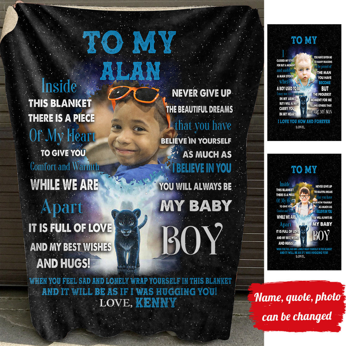 I Pray That You Are Safe And Happy - Personalized Photo Blanket - Gift For Son