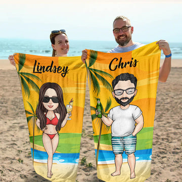 Family Summer Vacation - Personalized Beach Towel - Gift For Family, Friends