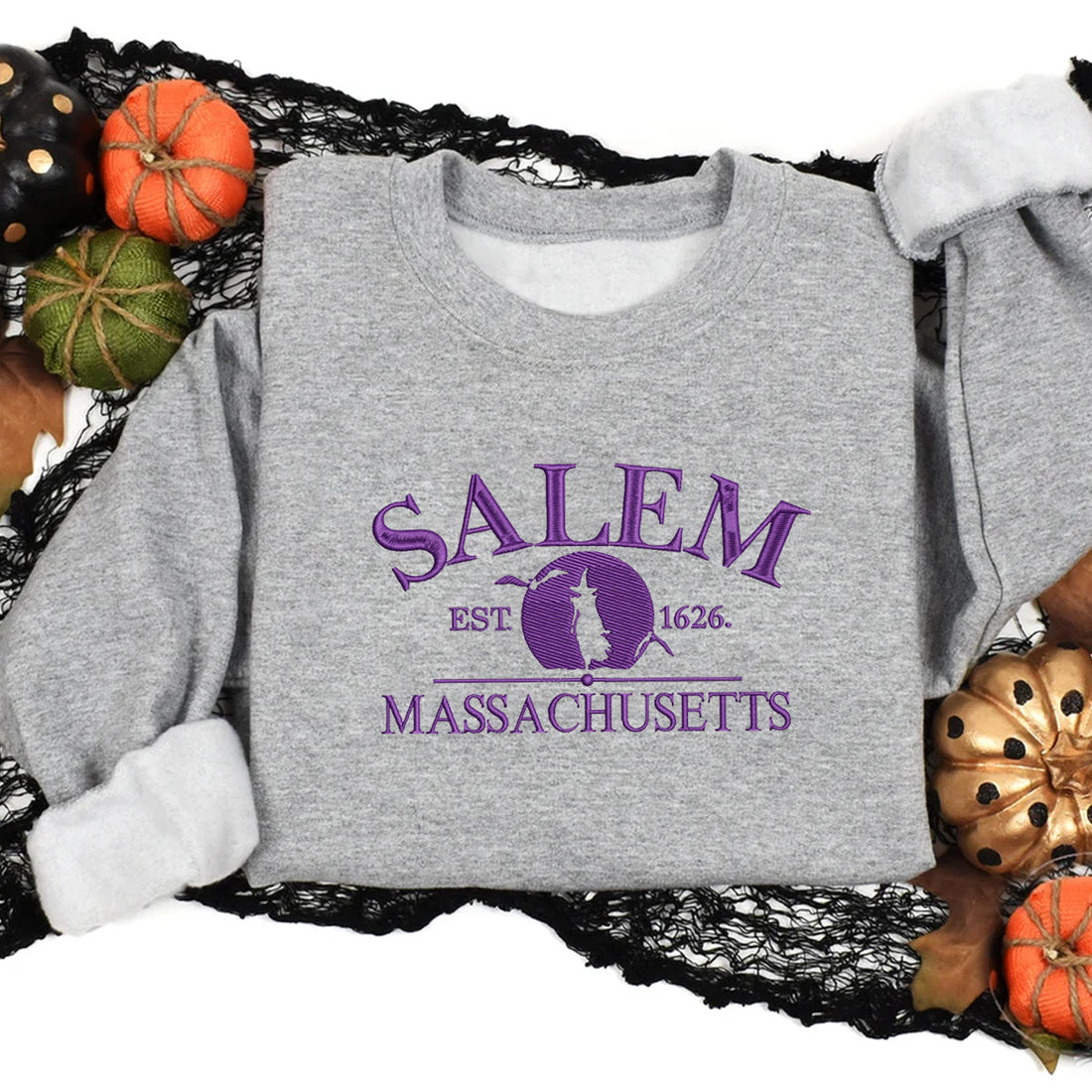 Salem Witch Massachusetts - Embroidered Shirt - Gift For Sister, Friends, Bestie, Halloween