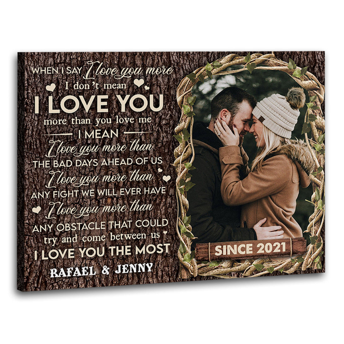 When I Say I Love You More Canvas - Gift For Couple