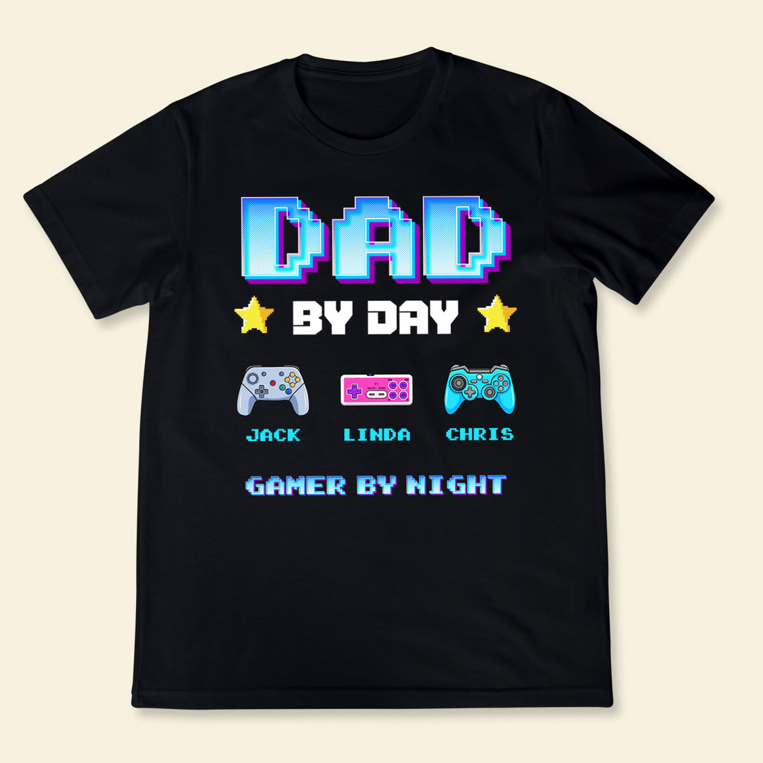 Daddy By Day Gamer By Night - Personalized Apparel - Gift For Father