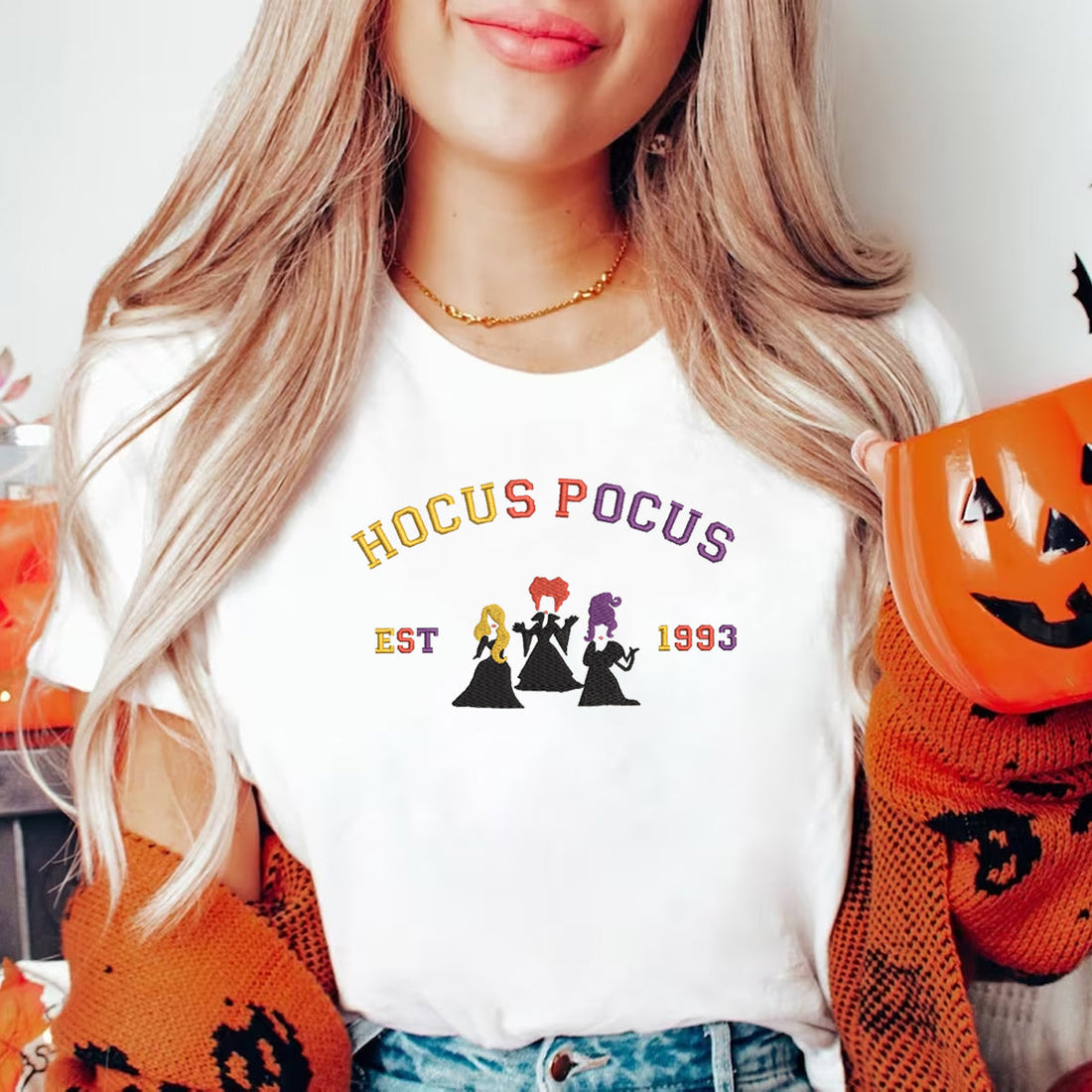 Hocus Pocus 1993 Witches Sisters - Embroidered Shirt - Halloween Gift For Sister, Bestie, Friends