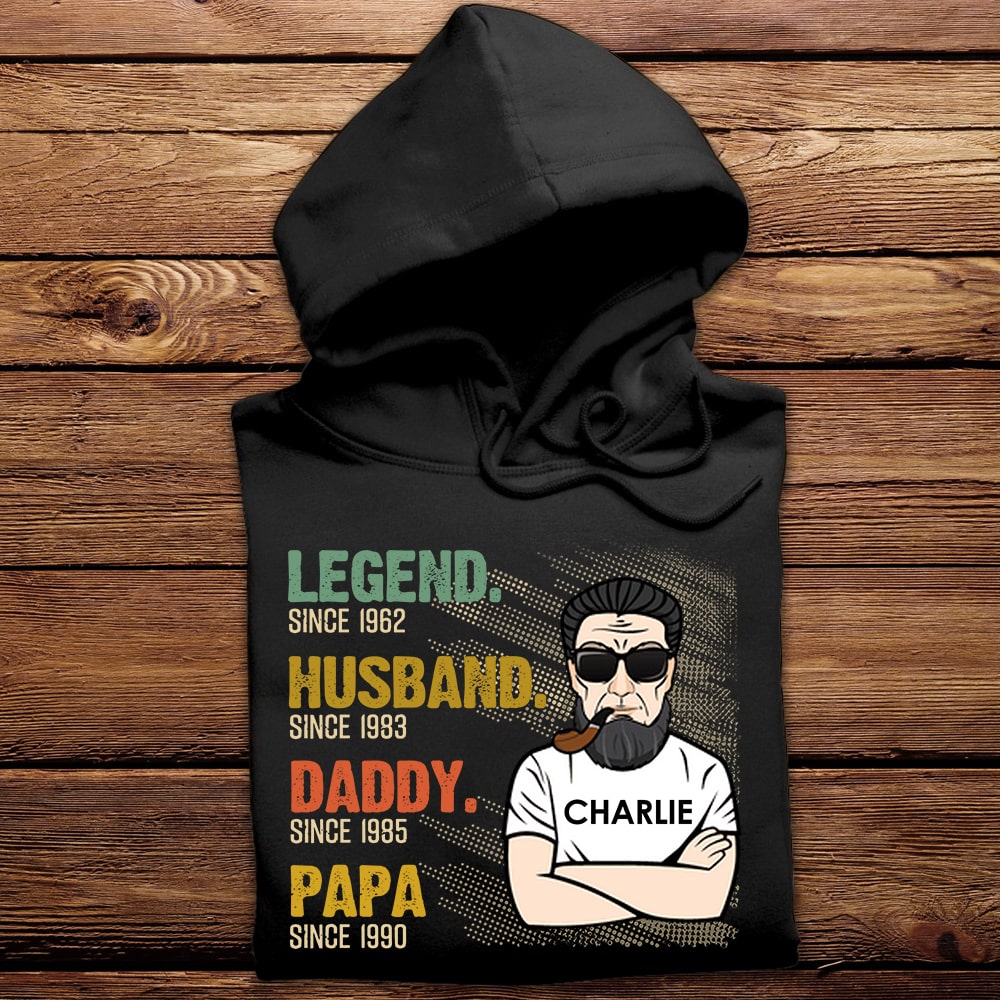 The Legend Papa Old Man Custom Apparel Gift For Grandfather