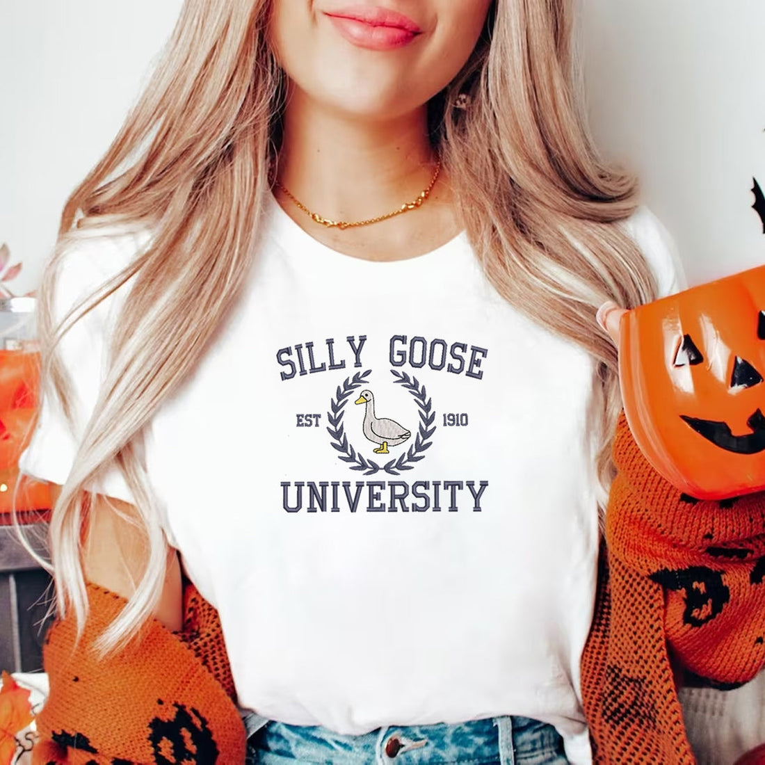 Silly Goose University - Embroidered Apparel - Halloween Gift