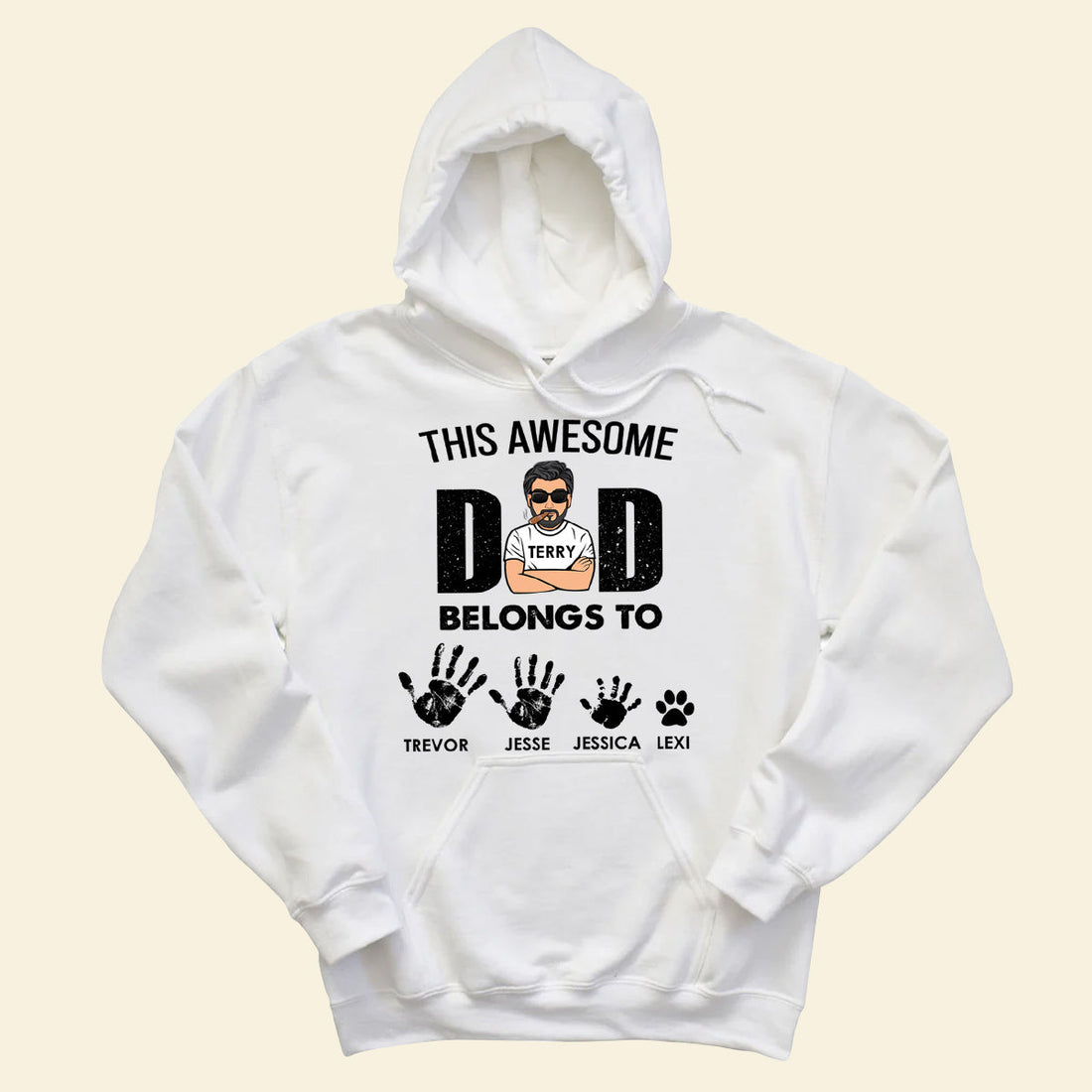 Awesome Dad Belongs To Kids Custom Apparel Gift For Father