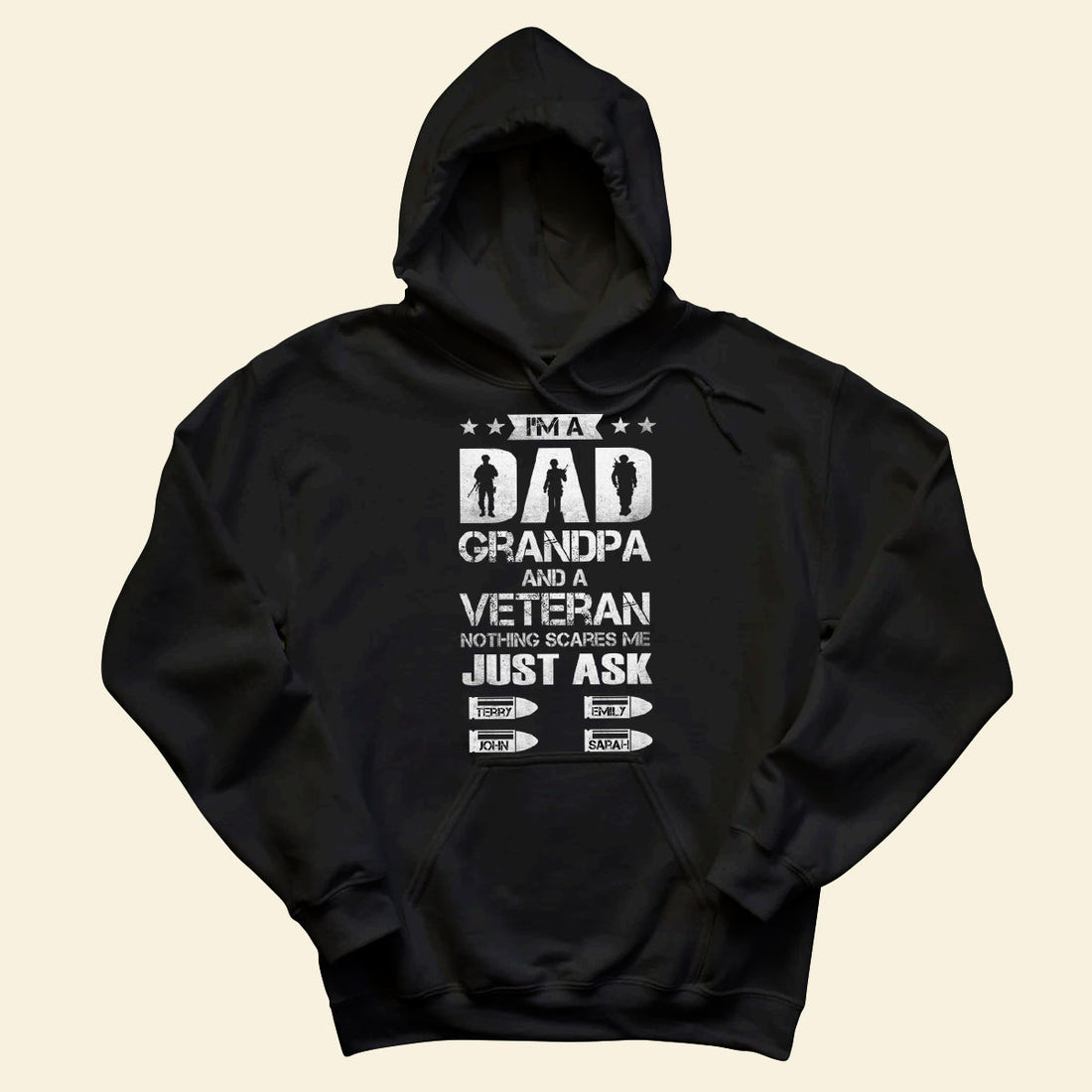 I'm A Dad Grandpa & Veteran Personalized Apparel Gift for Father