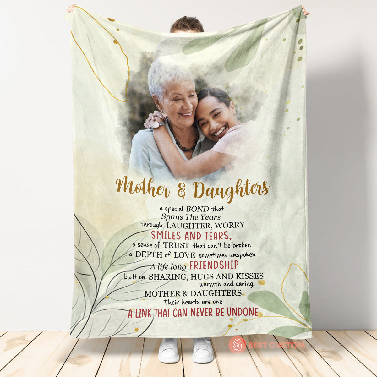 Mother And Daughter, A Life Long Friendship - Personalized Blanket - Mother's Day Gift For Mom, Mother, Mama