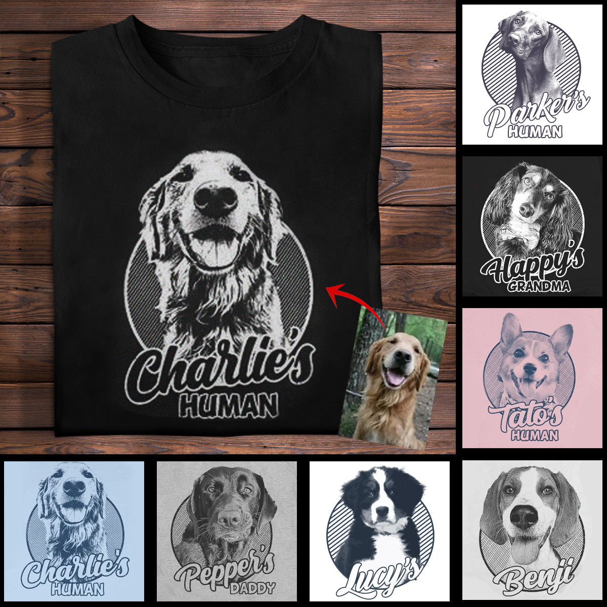 Dog Shirt For Humans Customized With Your Pet's Photo Personalized Apparel