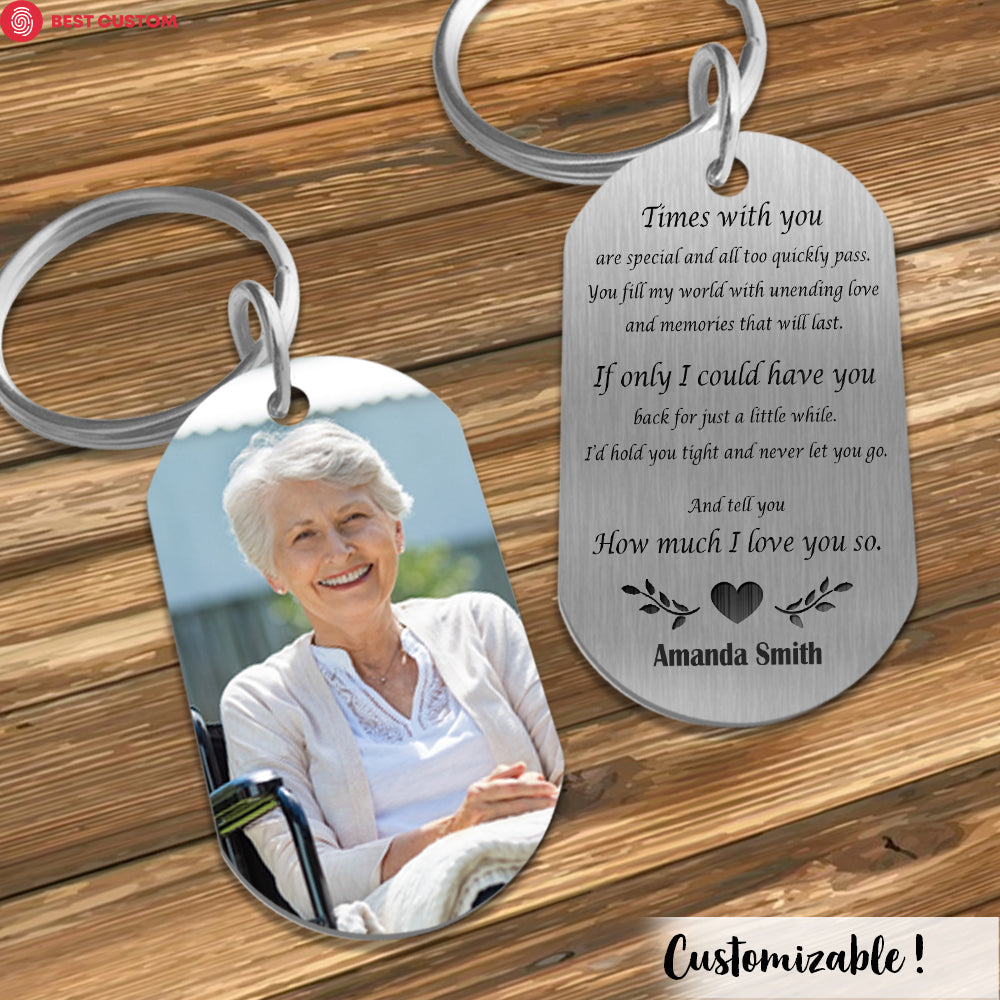 Time With You Personalized Stainless Steel Keychain Memorial