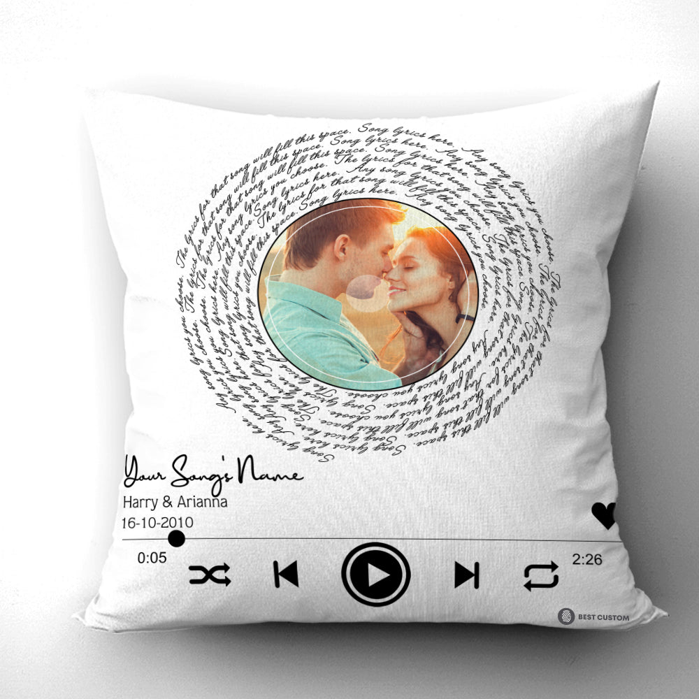 Gift For Couple Pillow, Personalized Song Lyrics Pilow Pesonalized Gift For Special Moments