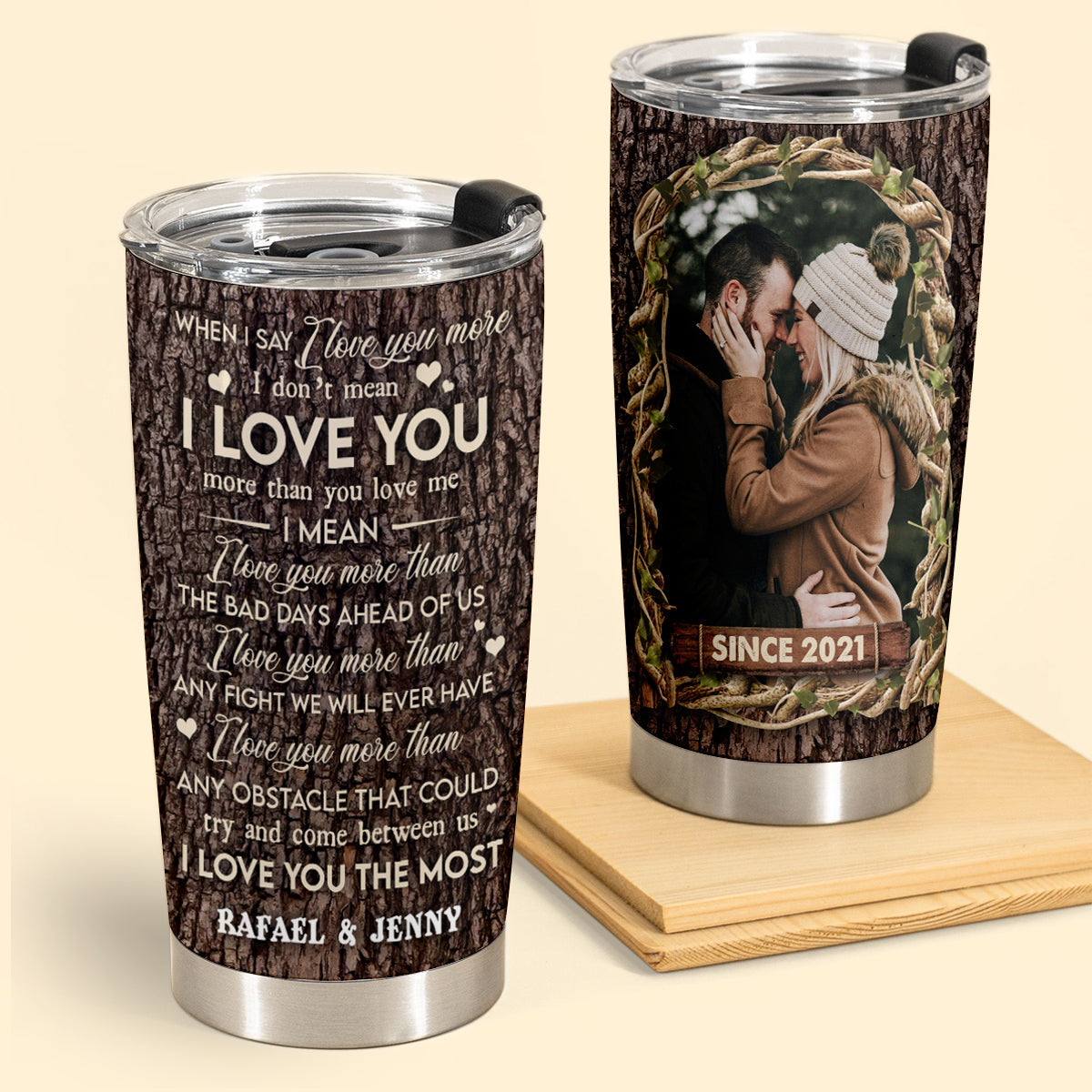 When I Say I Love You More Tumbler - Gift For Couple